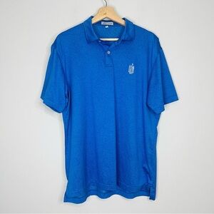 Peter Millar Crown Sport Blue Floral Golf Polo M